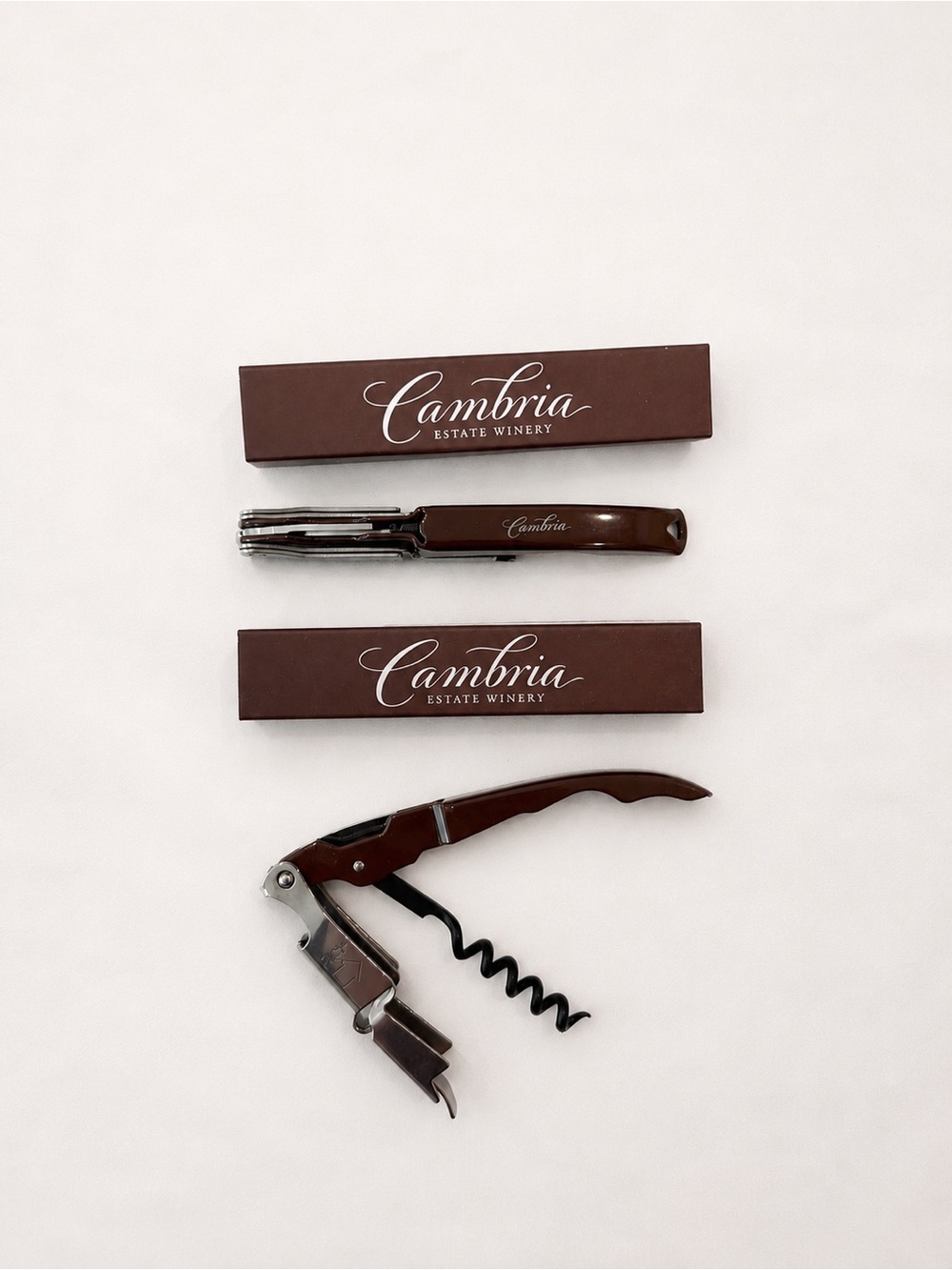 Cambria Estate Winery Corkscrew Wine Opener Set of 2 with Boxes